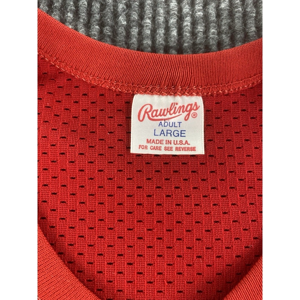 Vintage Jerry Rice Jersey Men Large Red San Francisco 49ers Rawlings NFL USA - Picture 5 of 10